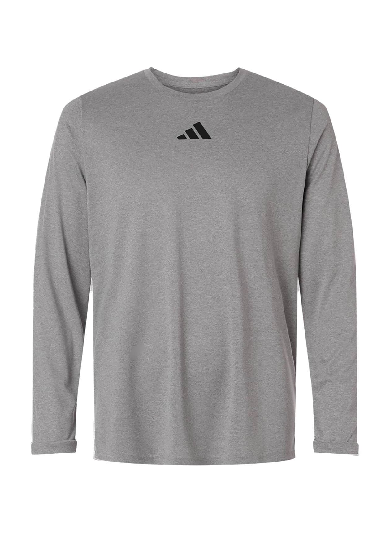 Adidas Men's Pregame Long Sleeve T-Shirt - Dark Grey 3XL