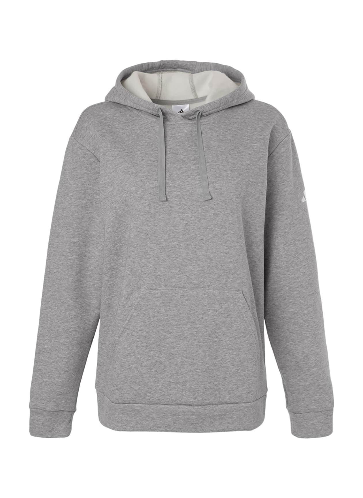 Adidas Women's Fleece Hooded Sweatshirt - Light Grey LG