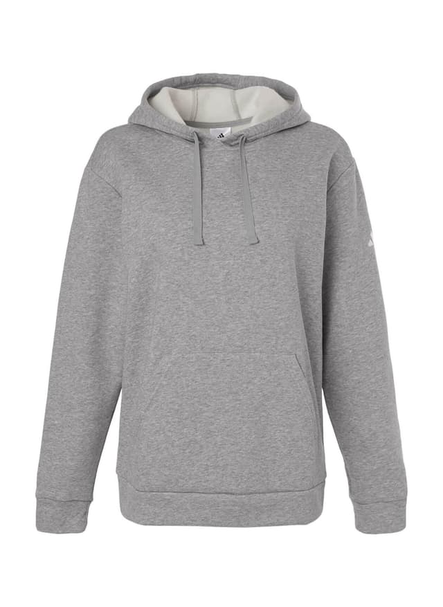 Adidas Women's Fleece Hooded Sweatshirt - Light Grey LG