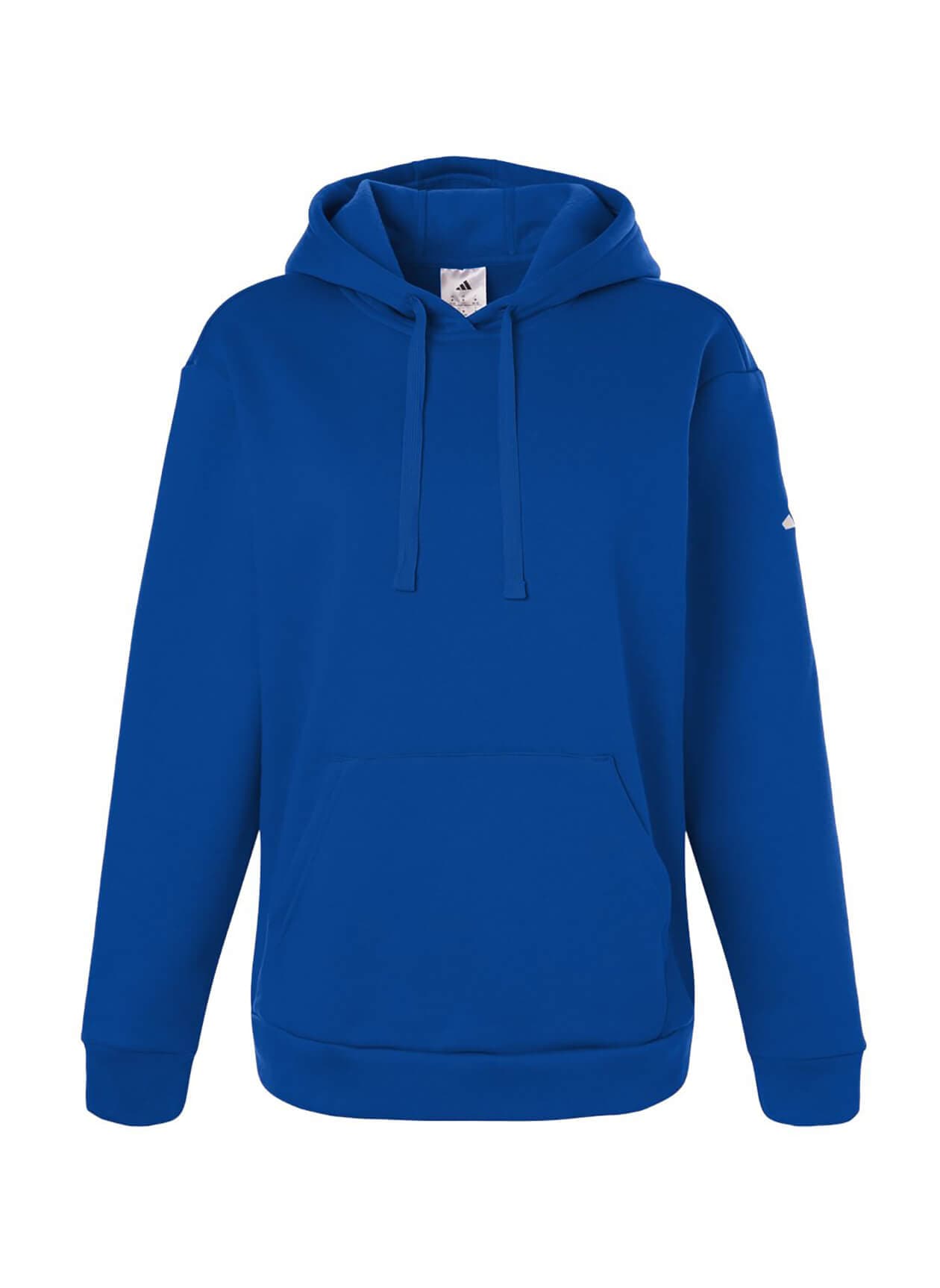 Adidas Women's Fleece Hooded Sweatshirt - Blue LG