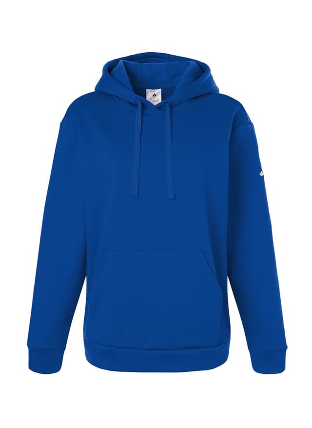 Adidas Women's Fleece Hooded Sweatshirt - Blue LG