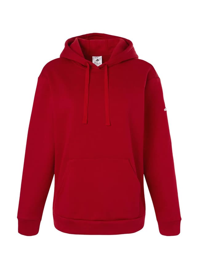 Adidas Women's Fleece Hooded Sweatshirt - Red LG