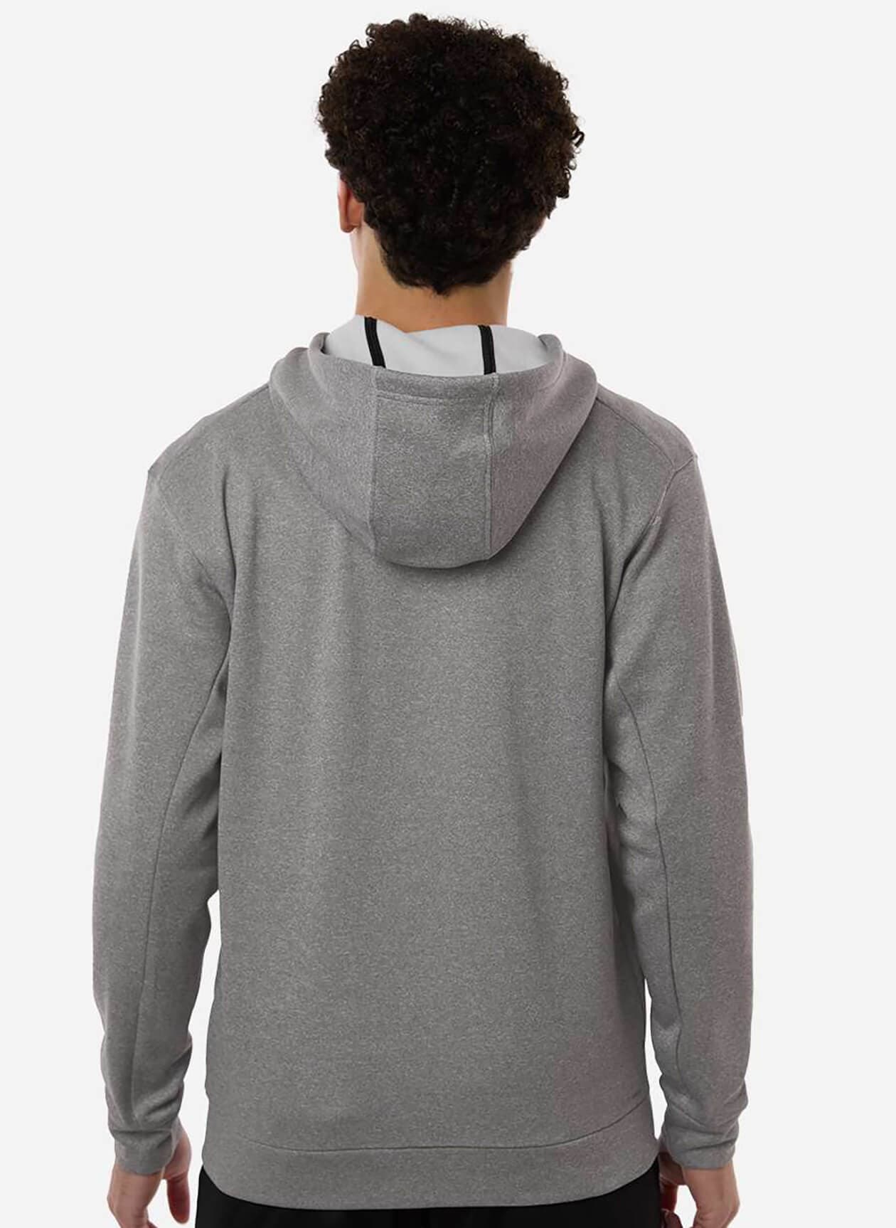 Adidas Men's Game & Go Fleece Full-Zip Hooded Sweatshirt - Light Grey 3XL