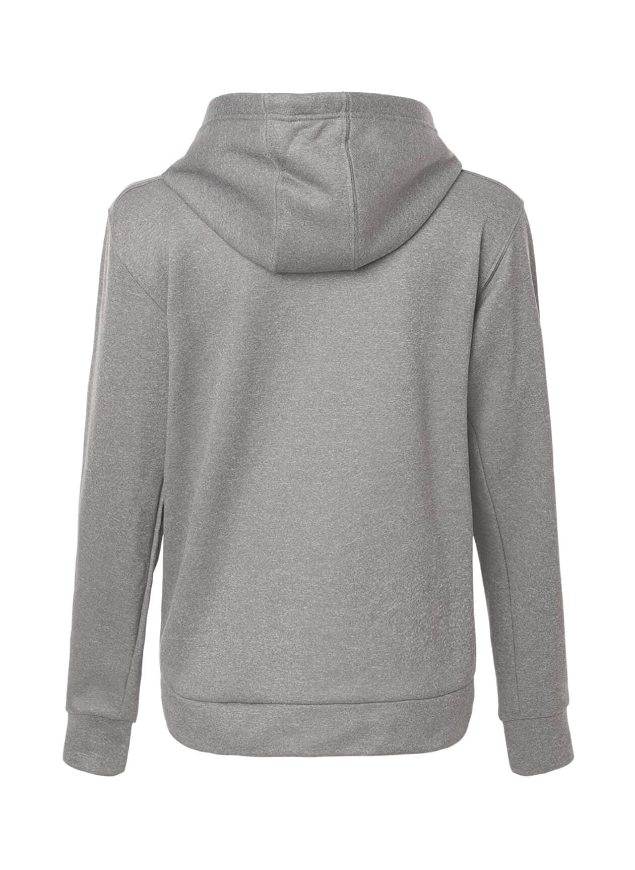 Adidas Women's Game & Go Fleece Full-Zip Hooded Sweatshirt - Light Grey LG