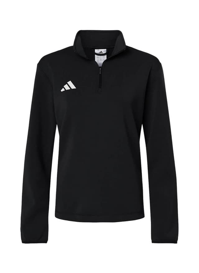 Adidas Women's 3-Stripes Quarter-Zip F26 - Black LG