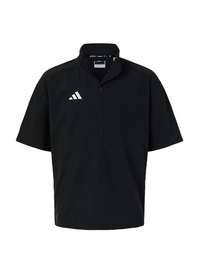 Adidas Men's Short Sleeve Quarter-Zip Pullover - Black 3XL