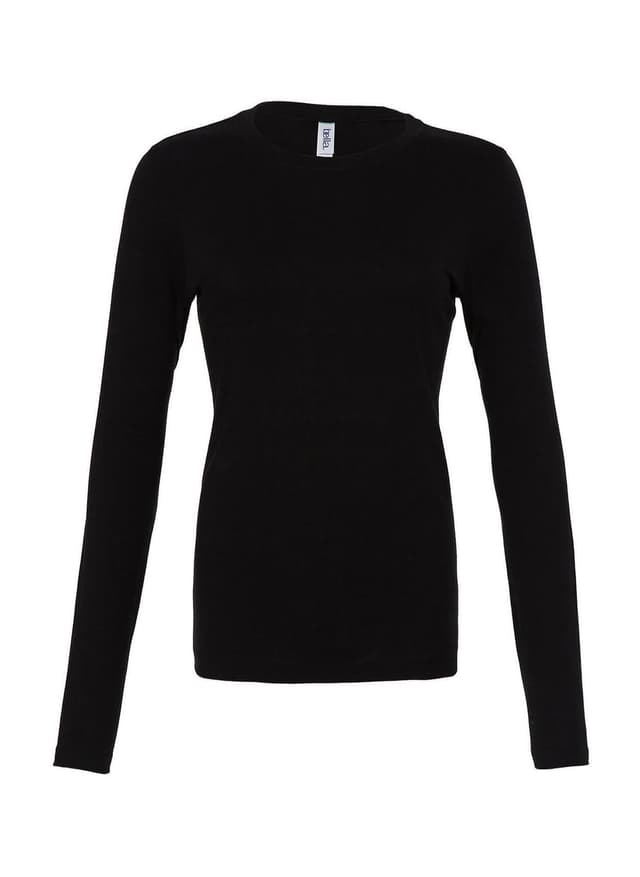 Bella + Canvas Women's Jersey Long-Sleeve T-Shirt - Black LG