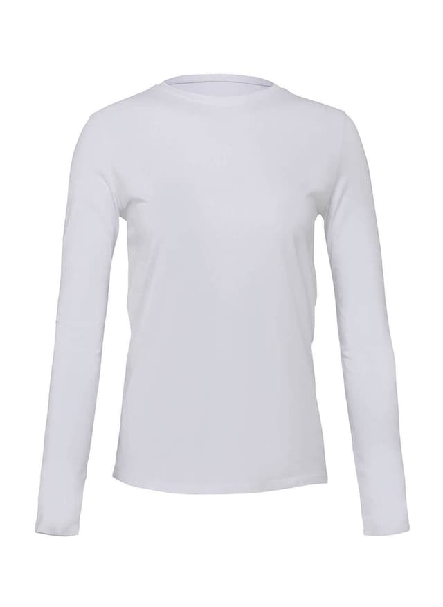 Bella + Canvas Women's Jersey Long-Sleeve T-Shirt - White LG