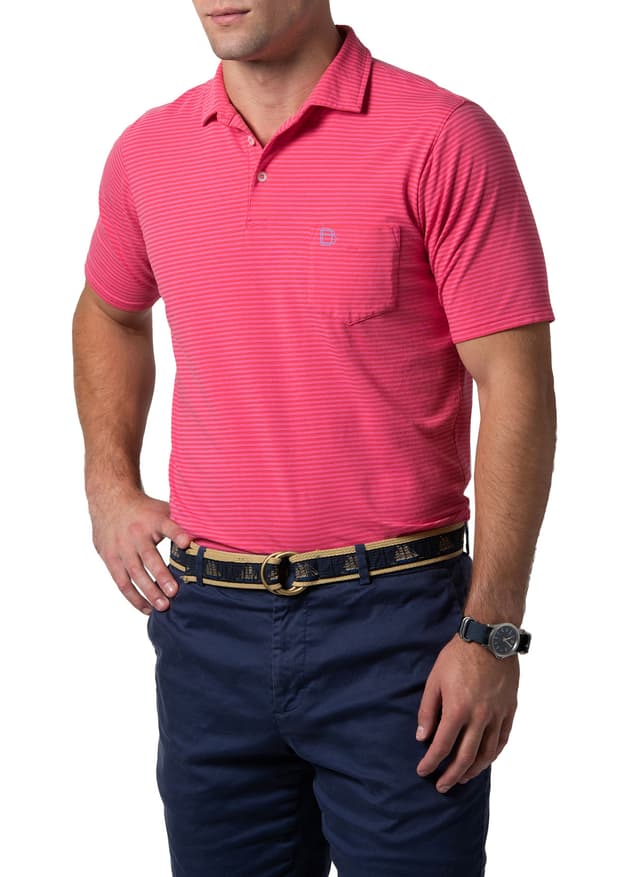 B. Draddy Men's Greg Polo - Pink LG