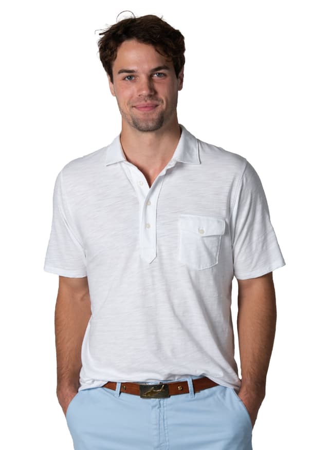 B.Draddy Men's Graham Polo - White LG