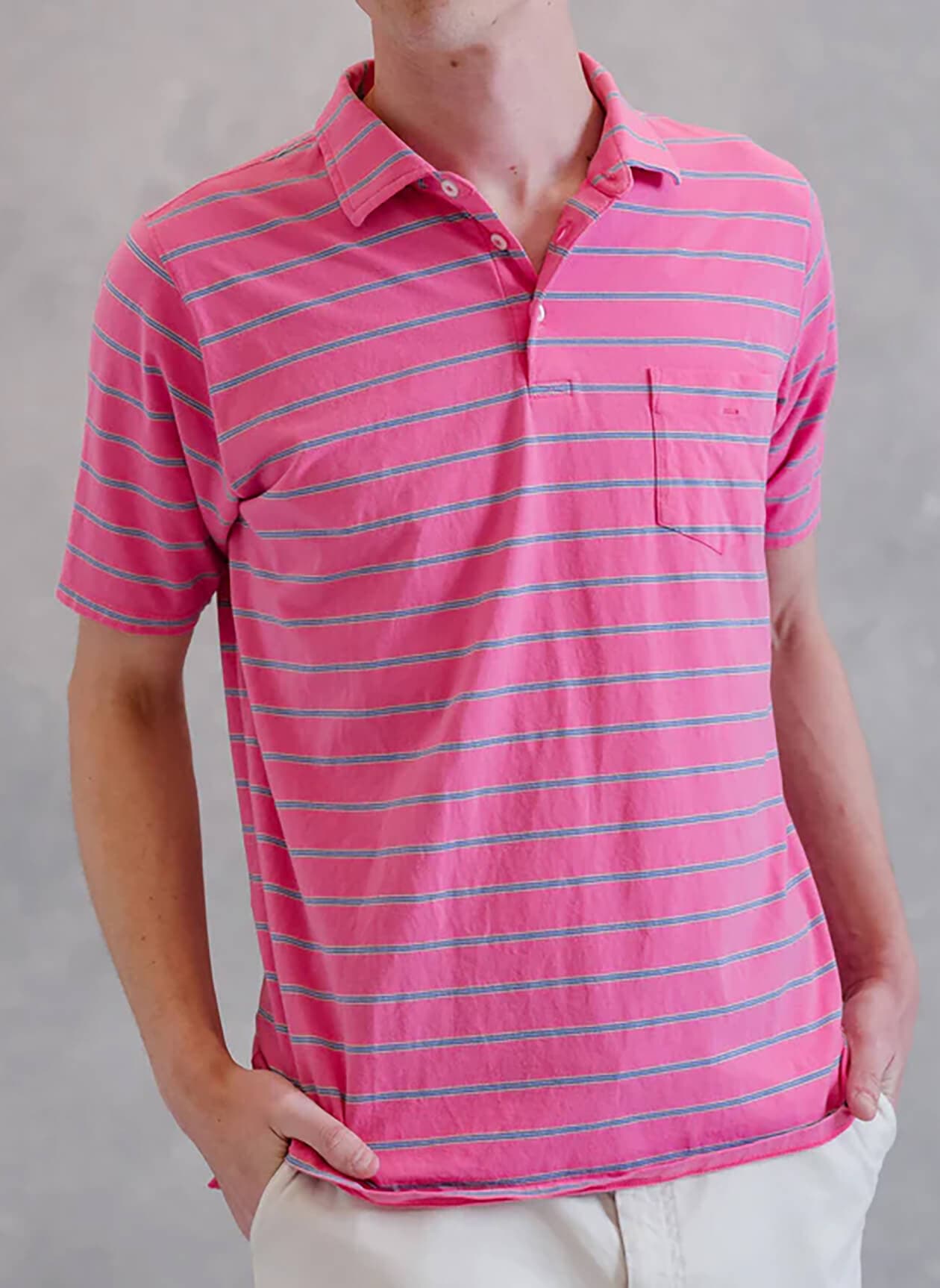 B. Draddy Men's Mory Polo - Pink (PINK) LG