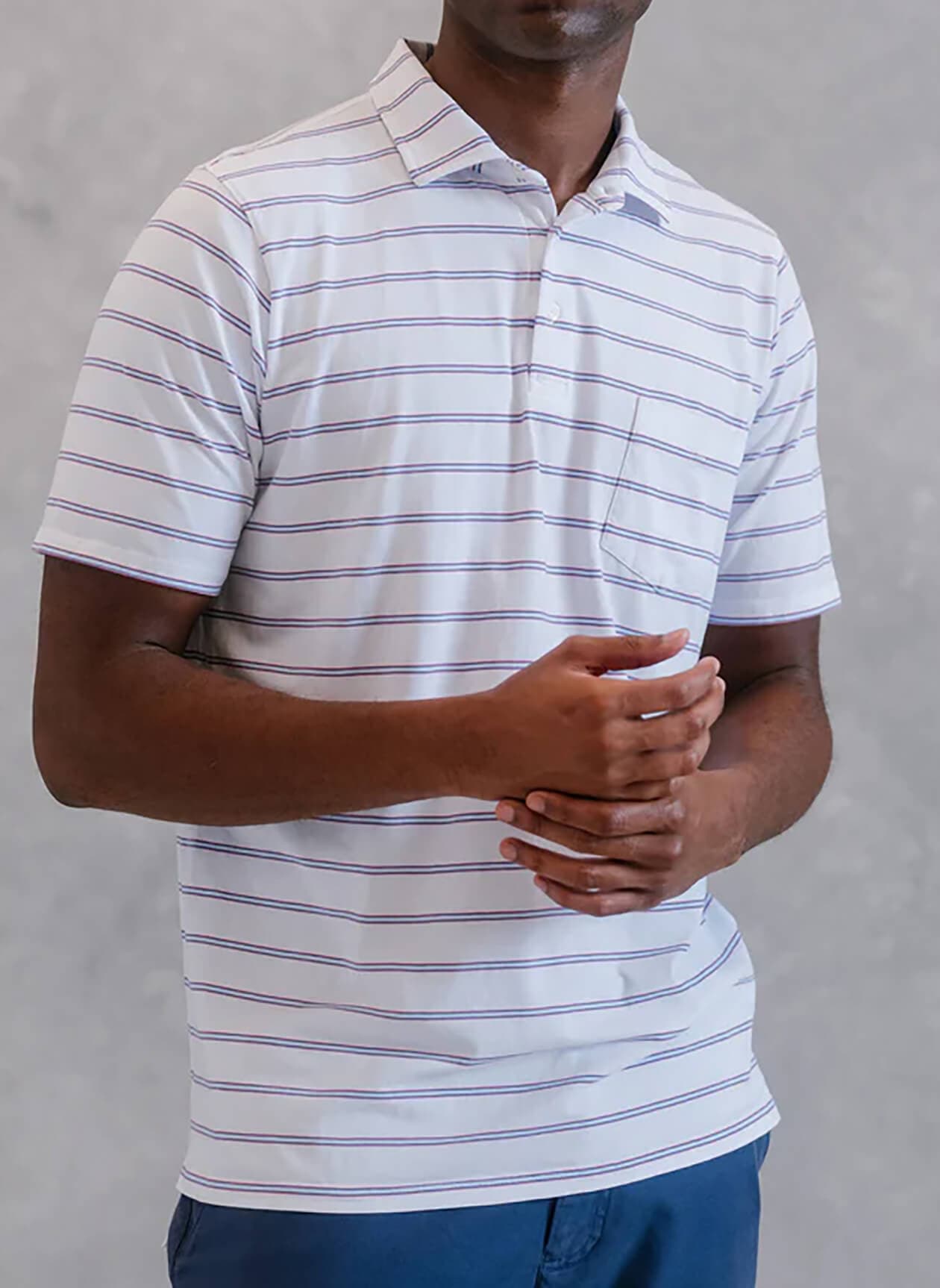B. Draddy Men's Mory Polo - White LG