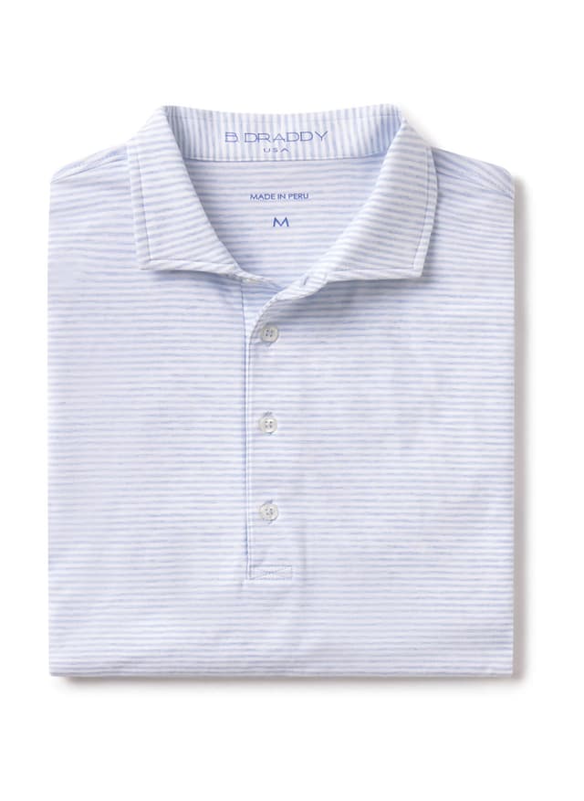 B. Draddy Men's Gibson Polo - Blue LG