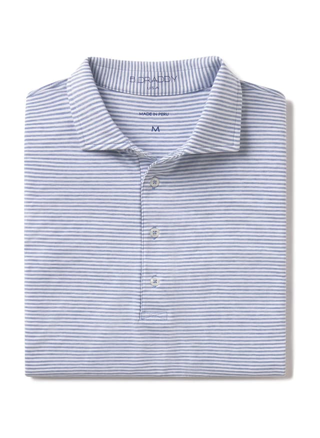 B. Draddy Men's Gibson Polo - Indigo Heather (INHE) LG