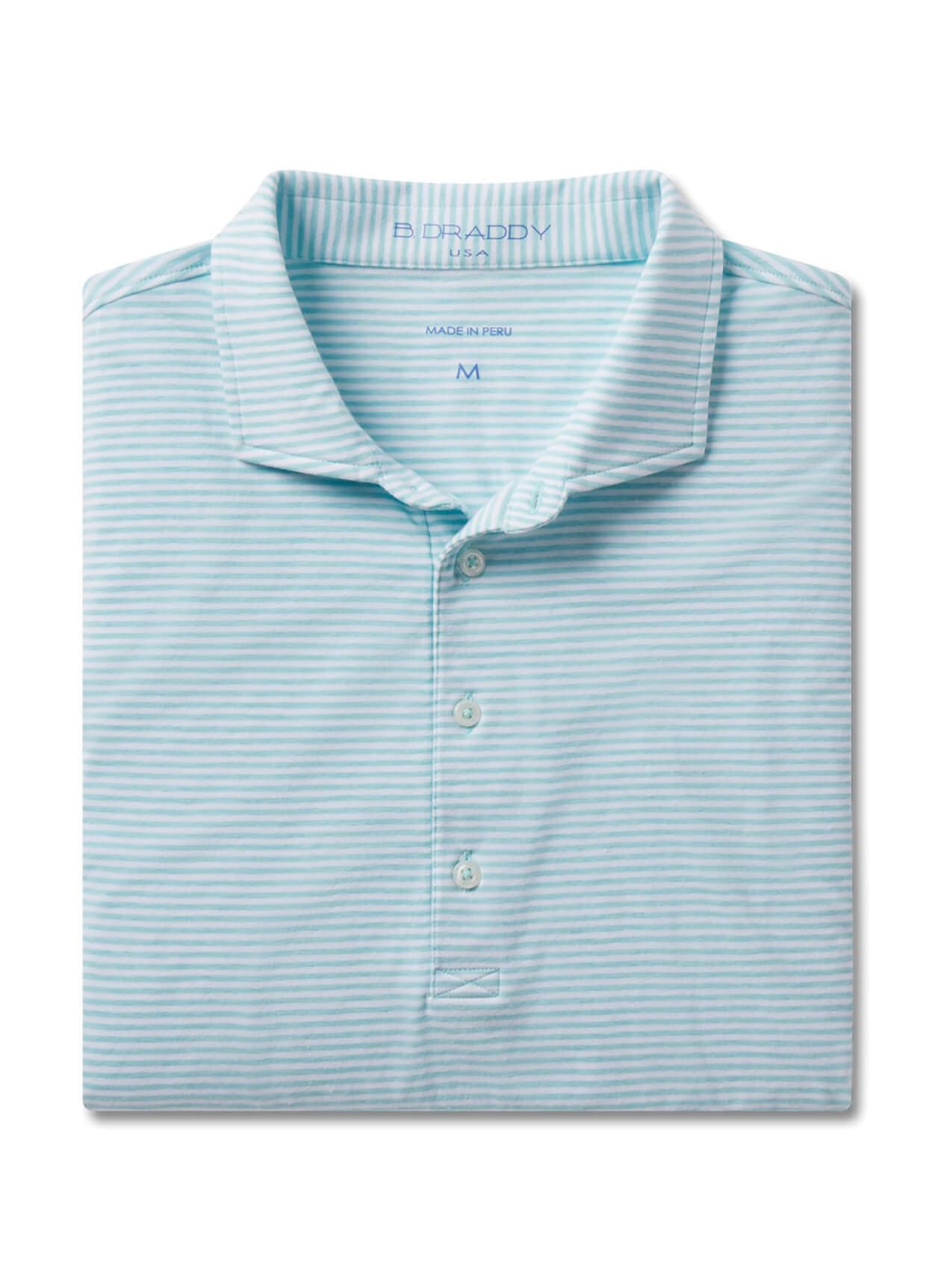 B. Draddy Men's Gibson Polo - Surf Heather LG