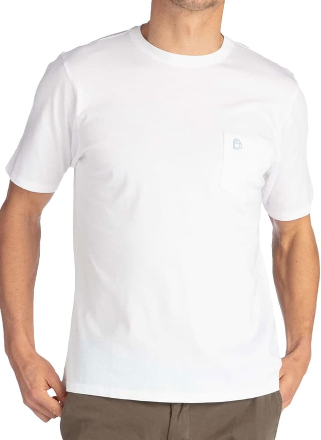 B. Draddy Men's Dewey Pocket T-Shirt - White 3XL