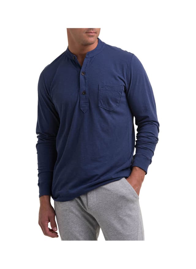 B. Draddy Men's John Henley - Navy LG