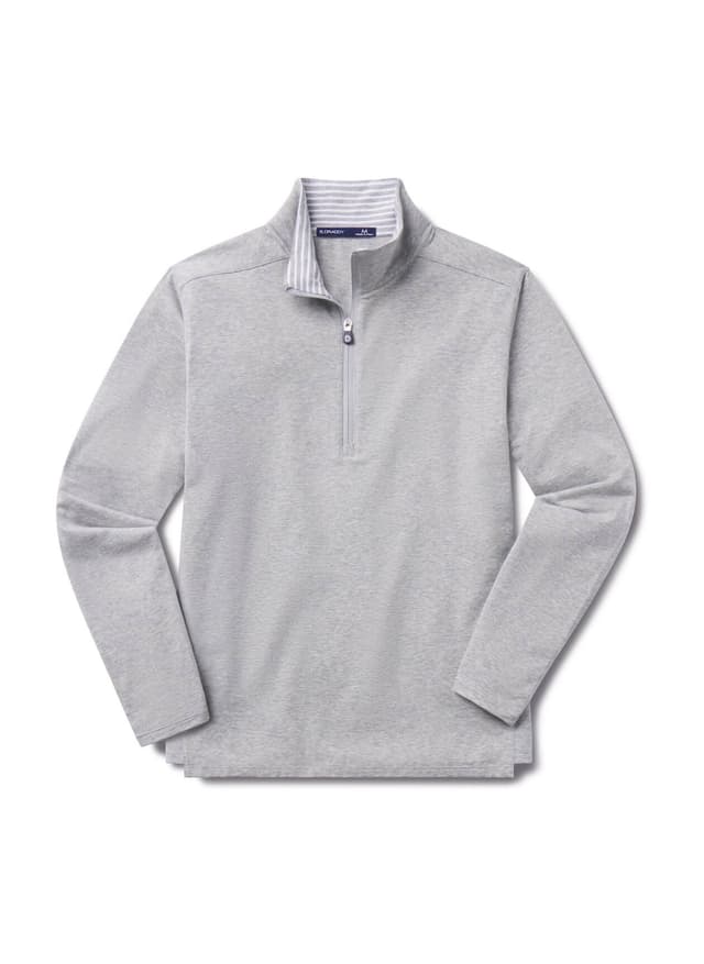 B. Draddy Men's Jack Quarter-Zip - Light Grey 3XL