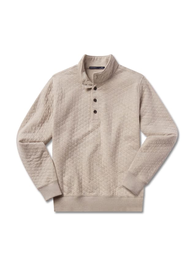 B. Draddy Men's The Hanse Quarter-Snap - Brown LG