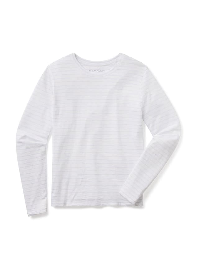 B. Draddy Women's Sandra Long-Sleeve T-Shirt - White LG