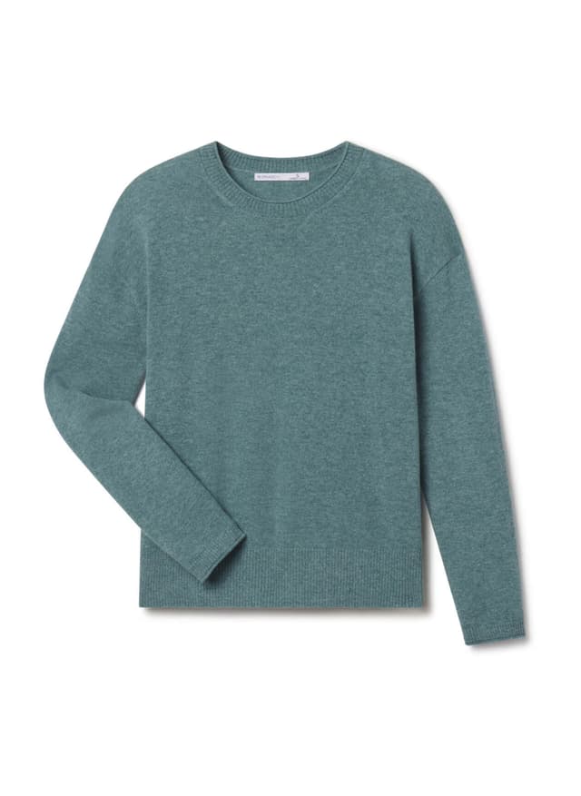 B. Draddy Women's Whitney Cashmere Crew - Green LG