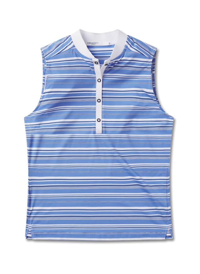 B. Draddy Women's The Amanda Sleeveless Polo - Cyan LG