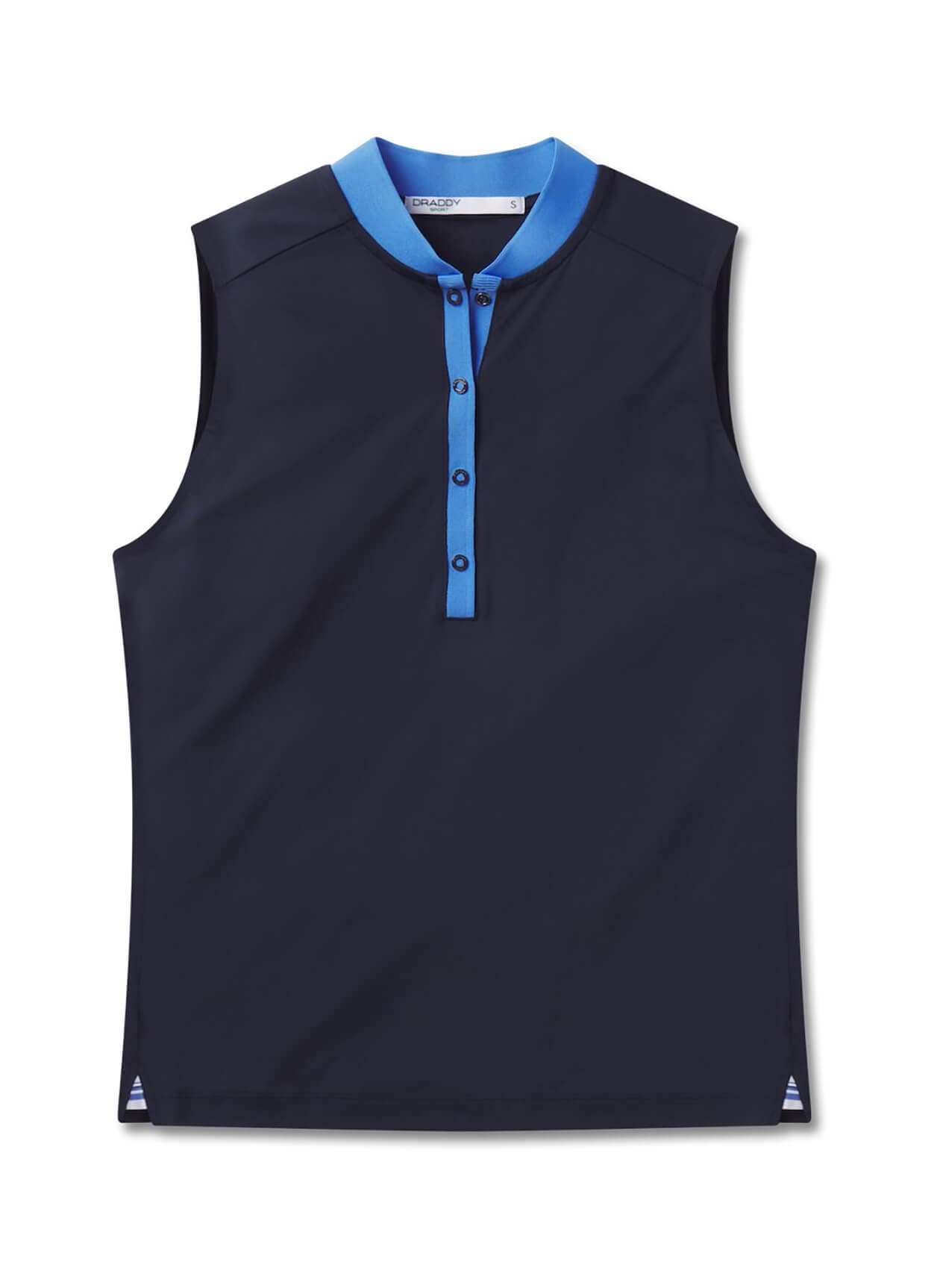 B. Draddy Women's The Amanda Sleeveless Polo - Navy LG