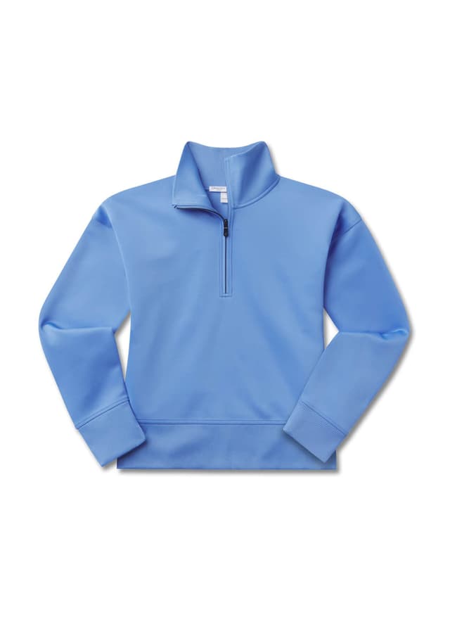 B. Draddy Women's The Meryl Quarter-Zip - Cyan LG