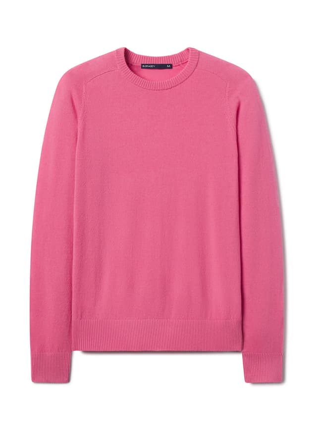 B. Draddy Men's 007 Cashmere Crewneck - Pink Heather LG