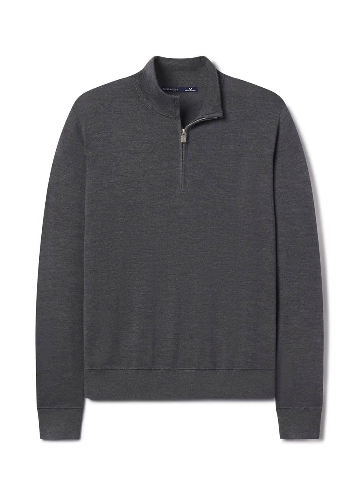 B. Draddy Men's Schoen Quarter-Zip - Dark Grey LG