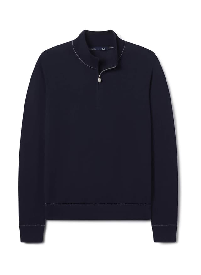 B. Draddy Men's Schoen Quarter-Zip - Navy LG