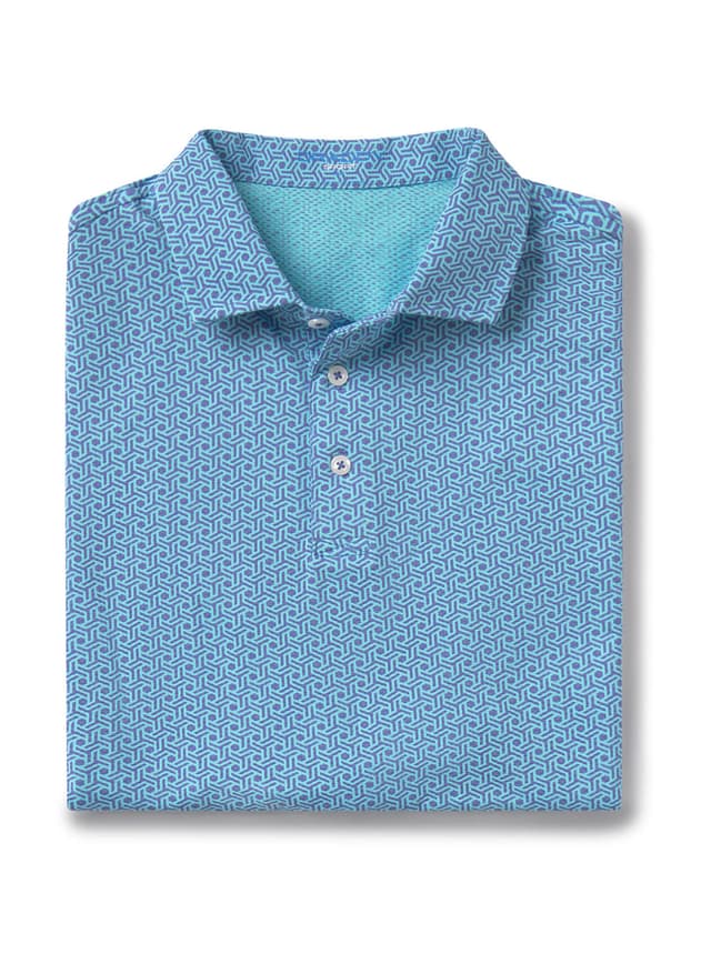 B. Draddy Men's Cool Wilson Polo - Blue LG