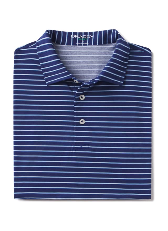 B. Draddy Men's Fraser Polo - Navy LG
