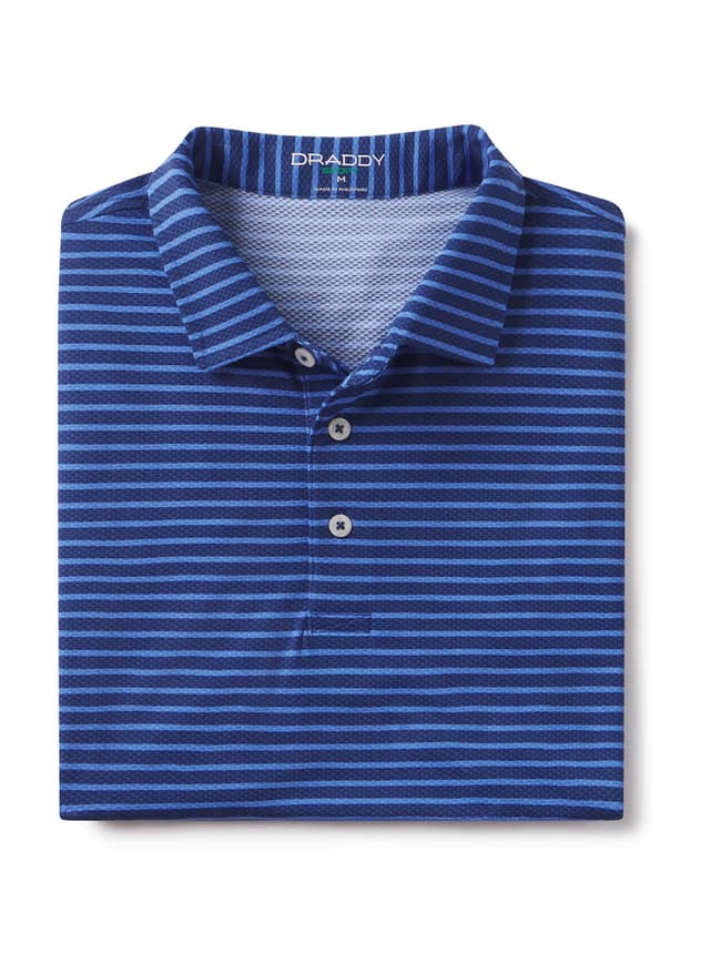 B. Draddy Men's Cool T-Bone Polo - Navy LG