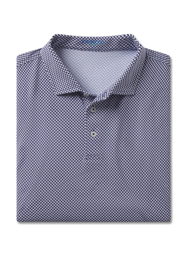 B. Draddy Men's Cool Adamsick Polo - Navy LG