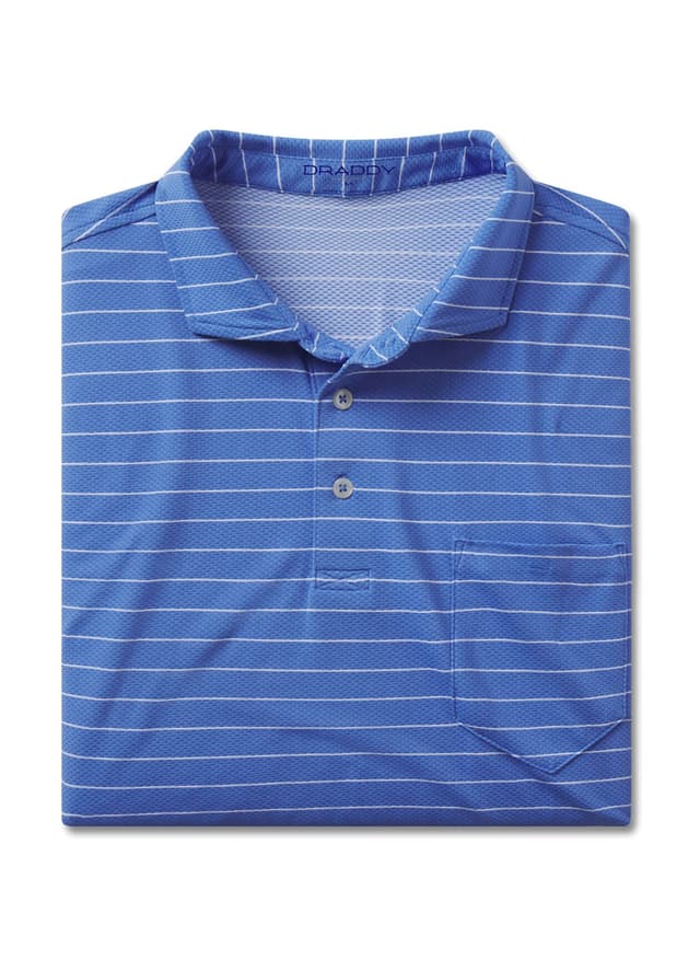 B. Draddy Men's Cool Gardner Polo - Blue LG