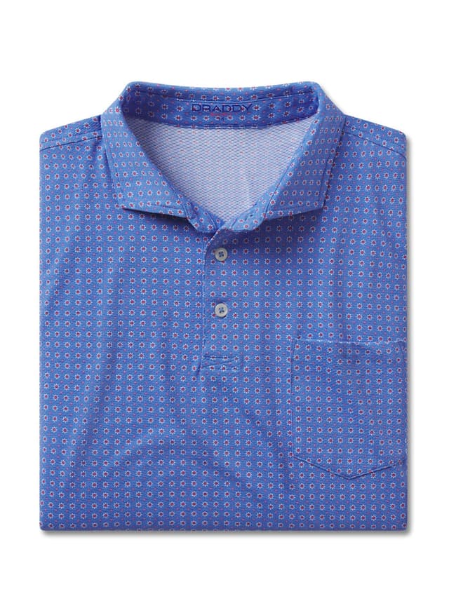 B. Draddy Men's Cool Dalton Polo - Blue LG