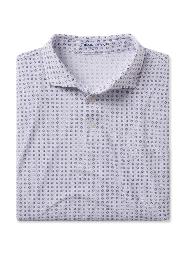 B. Draddy Men's Cool Dalton Polo - White LG