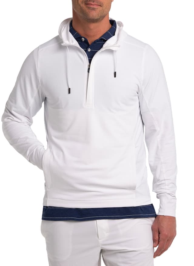 B. Draddy Men's Cool Hoodie - White LG
