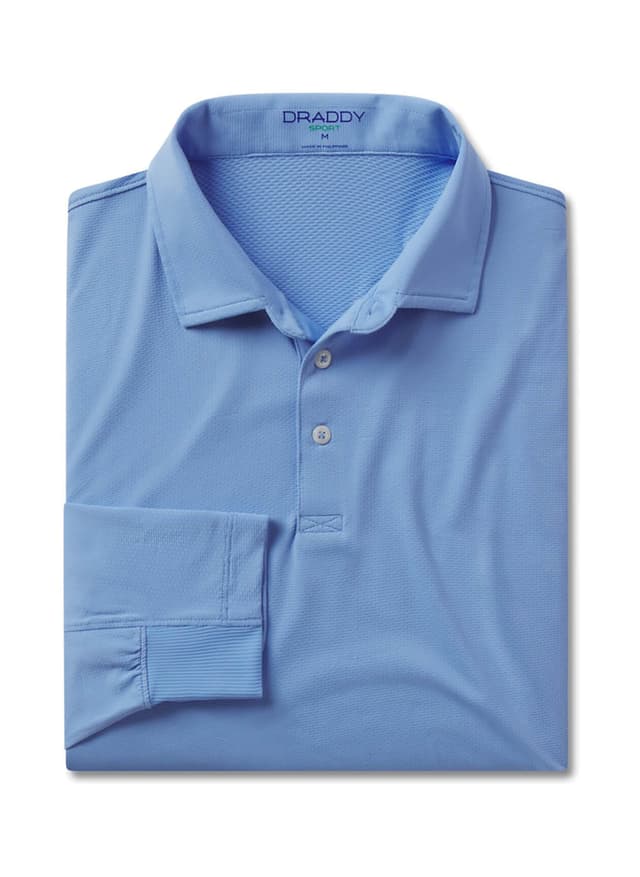 B. Draddy Men's Cool Hand Luke Long-Sleeve Polo - Lil Mac 3XL