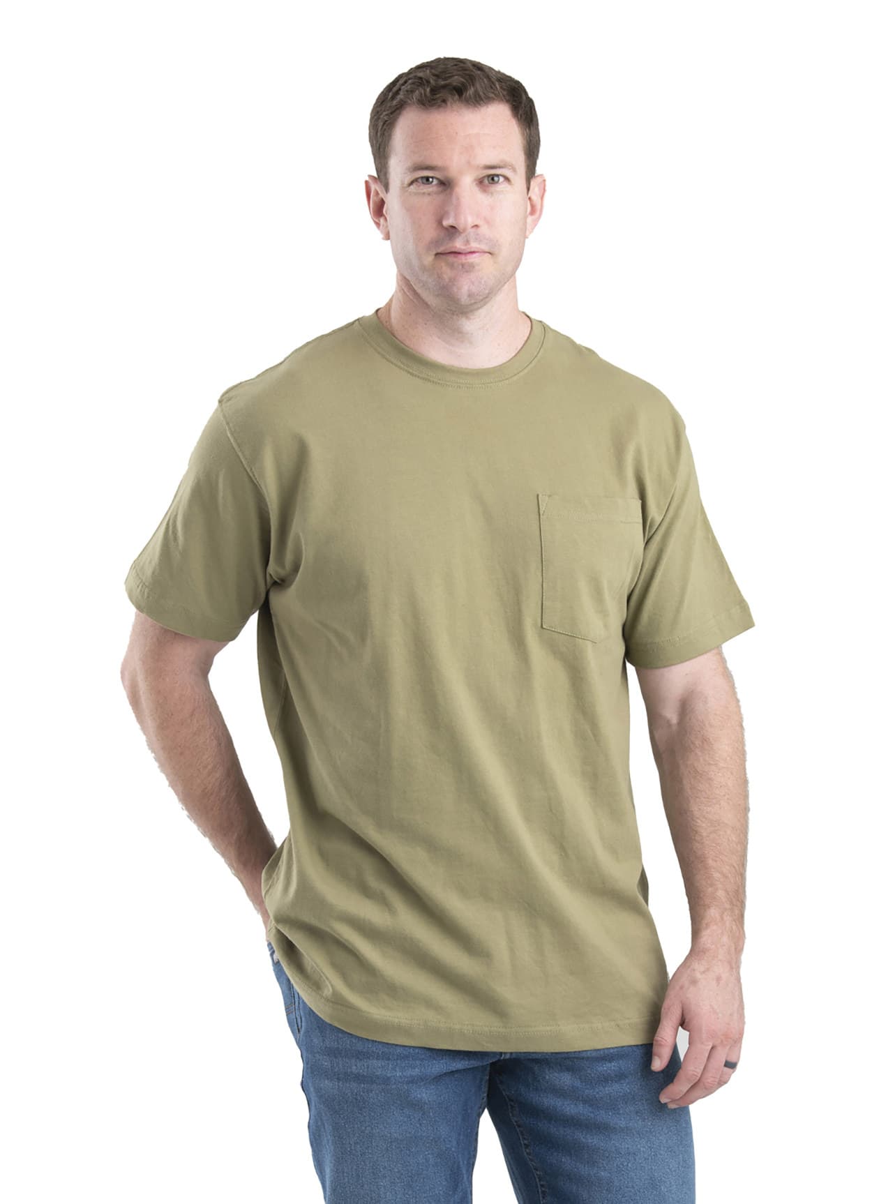Berne Men's Heavyweight Pocket T-Shirt - Brown 3XL