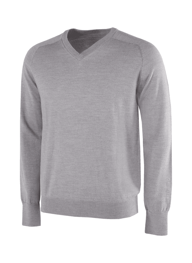 Galvin Green Men's Carl Merino Sweater - Light Grey 3XL