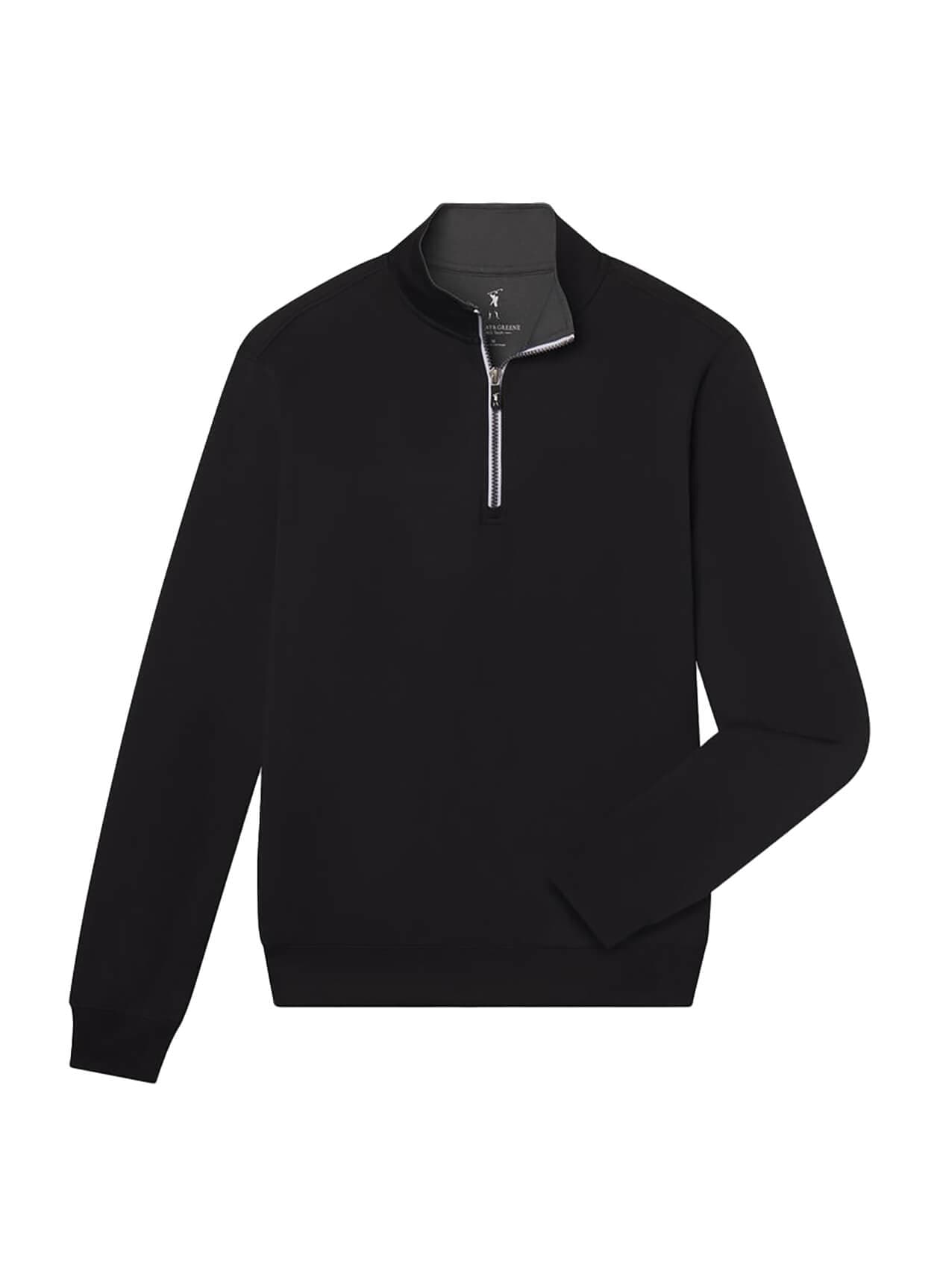 Fairway & Greene Men's Caves Quarter-Zip - Black / Dark Shadow Grey Heather 3XL