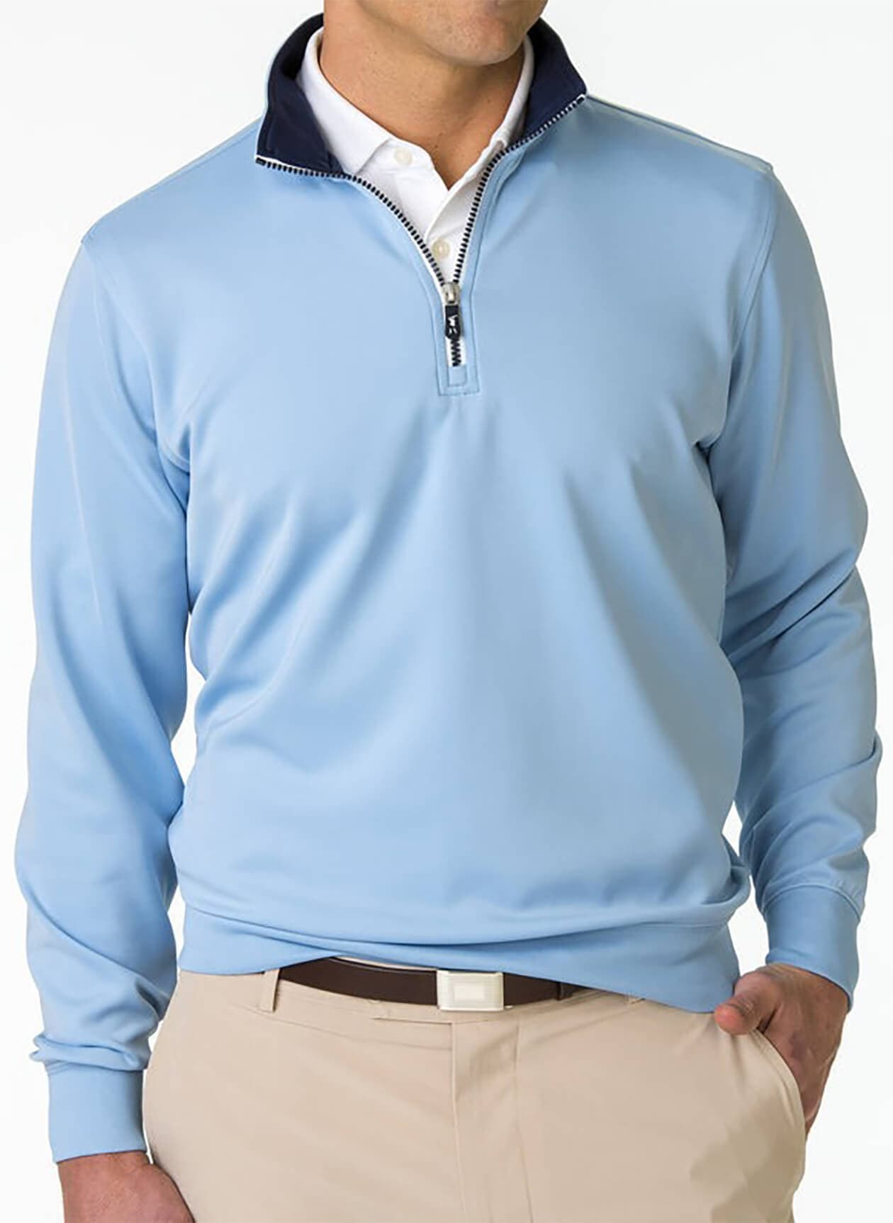 Fairway & Greene Men's Caves Quarter-Zip - Cyan 3XL