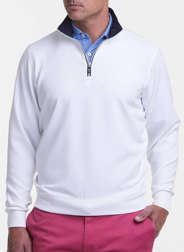 Fairway & Greene Men's Caves Quarter-Zip - White (WHIT) 3XL