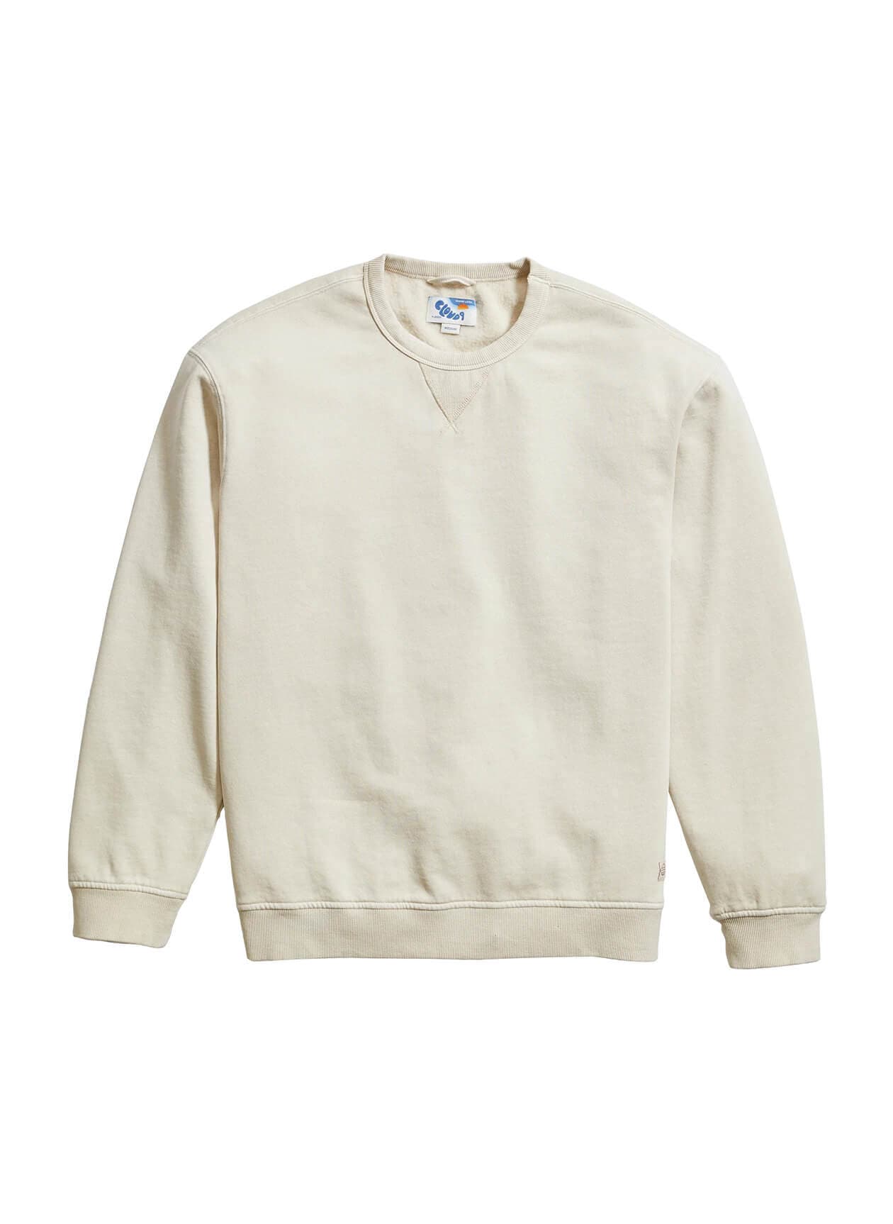 Marine Layer Men's Relaxed Cloud 9 Fleece Crewneck - White 3XL