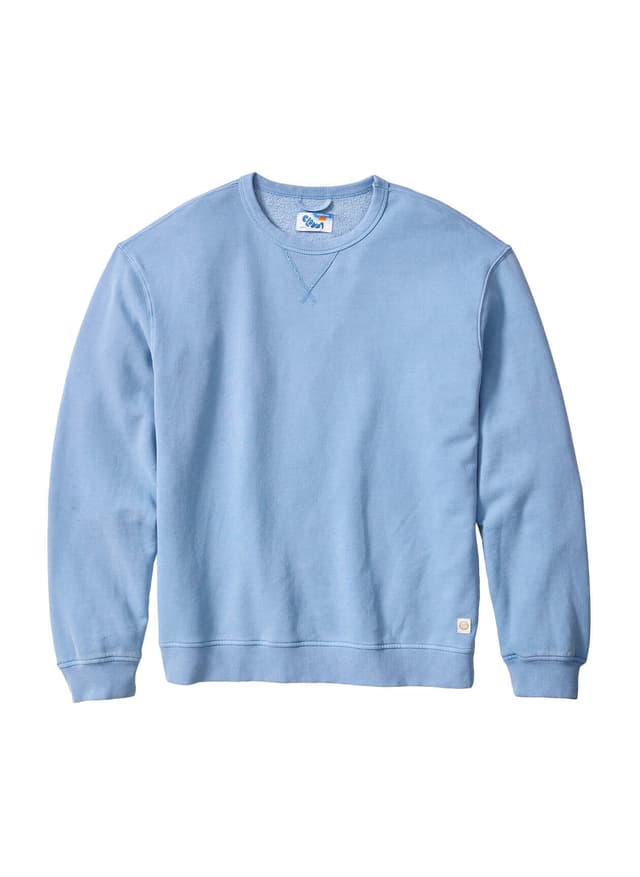 Marine Layer Men's Relaxed Cloud 9 Fleece Crewneck - Cyan 3XL