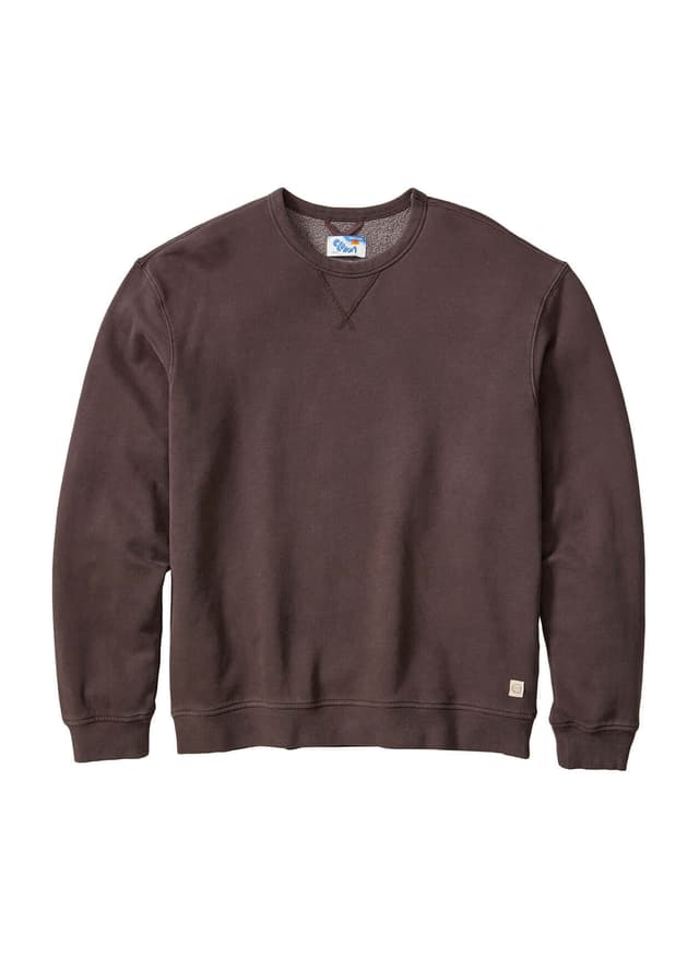 Marine Layer Men's Relaxed Cloud 9 Fleece Crewneck - Brown 3XL