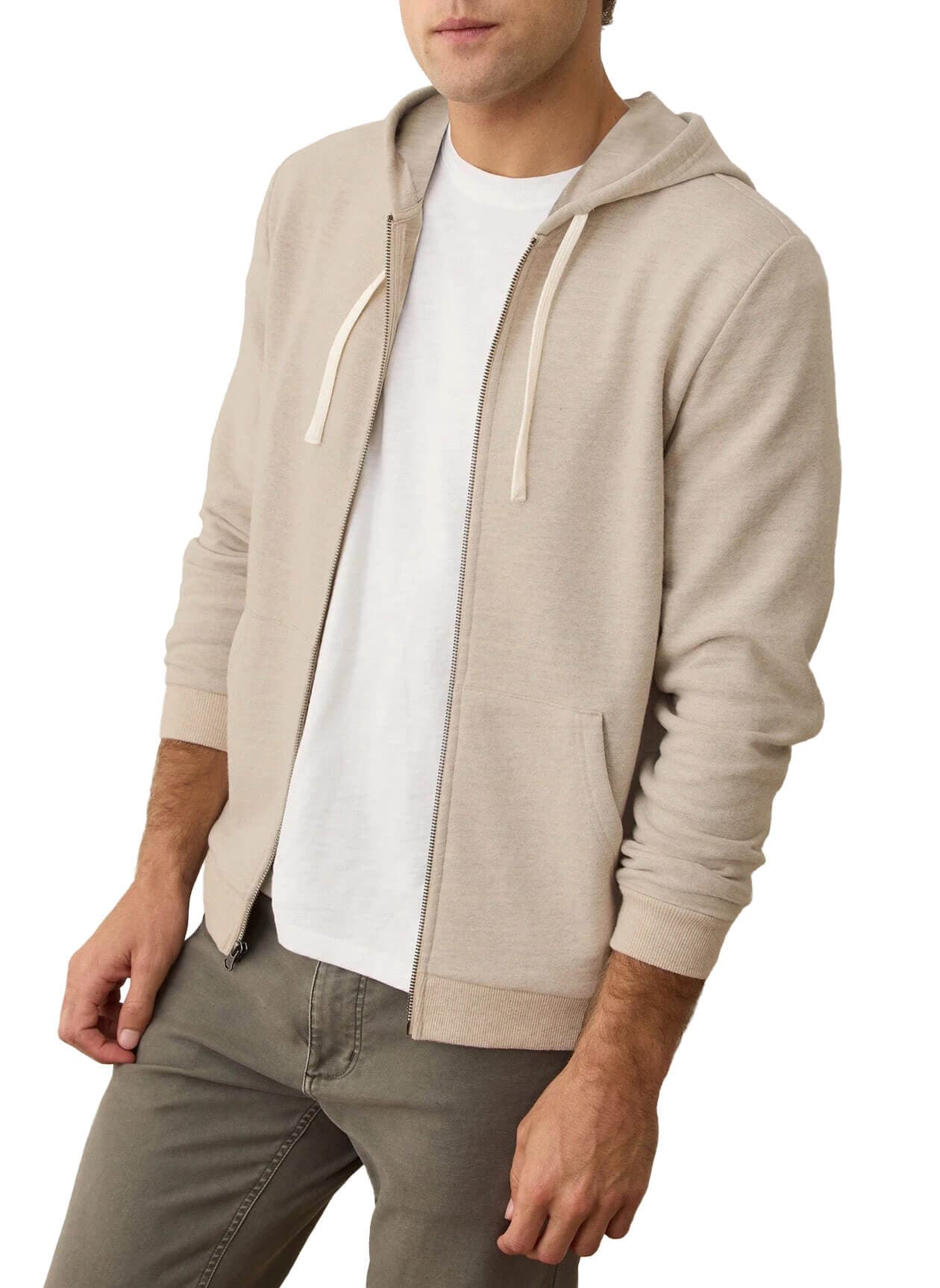 Marine Layer Men's Cloud 9 Fleece Full-Zip Hoodie - White 3XL