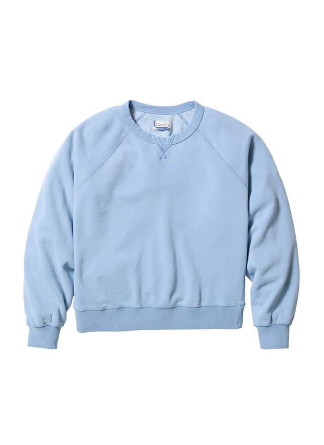 Marine Layer Women's Cloud 9 Fleece Sweatshirt - Cyan LG